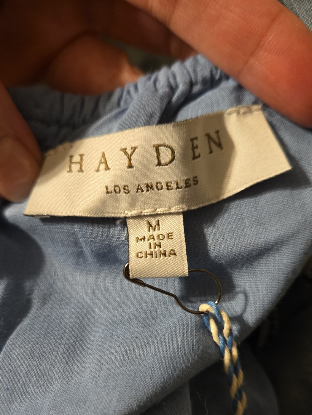 Hayden Light Blue Floral, Spagetti Strap, Double Tie Dress - M - Picture 5 of 8